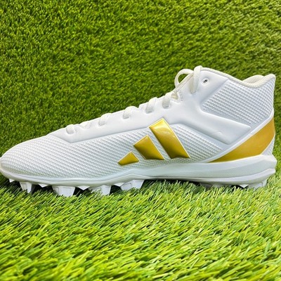 Adidas Adizero Impact 2 MD Football Cleats White/Gold-US  display picture 1