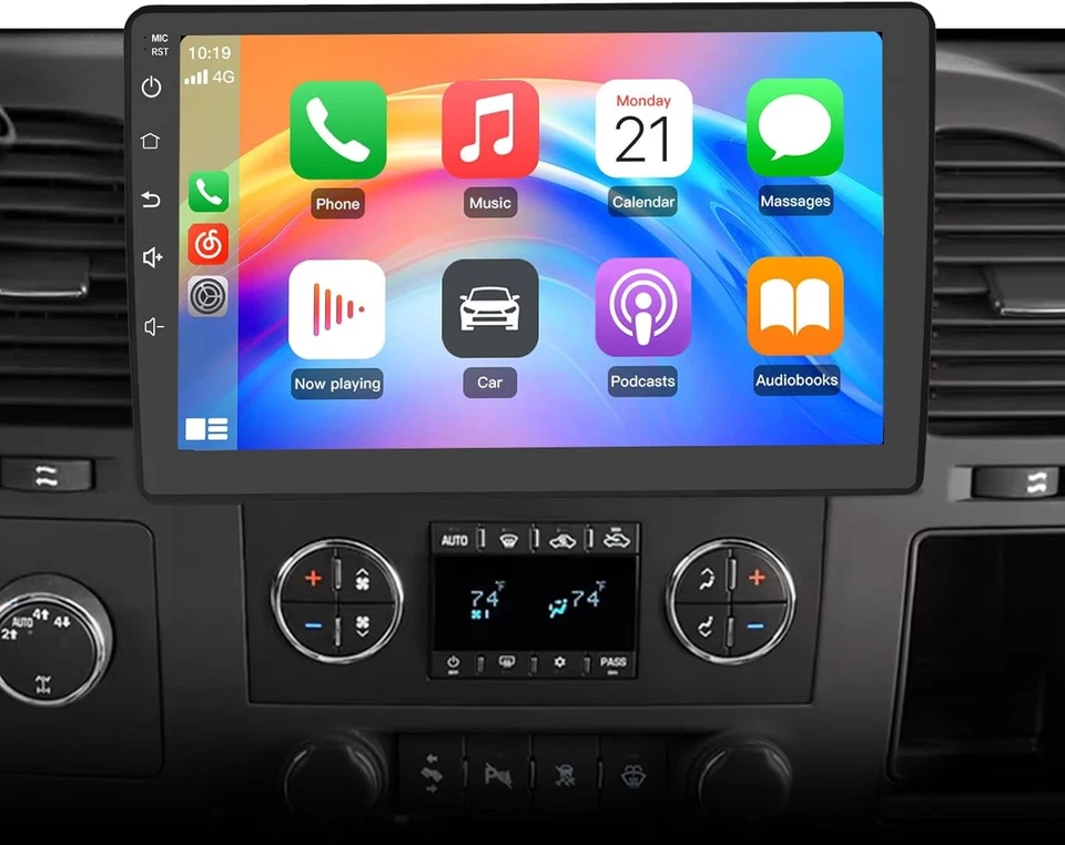 10‘’ 4+64G Car Stereo Radio For 2007-2013 Chevy Silverado 1500 2500HD 3500HD GPS - Image 4 of 4