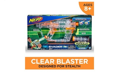Nerf Evader Dart Blaster N-Strike Gun Kids Play Clear Modulus Ghost Ops System