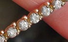 14K stamped tennis bracelet with white stones.  — photo 9