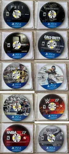 PS4 Game Lot 10 Titles Prey Resident Evil Dishonored Madden NBA WWE FIFA