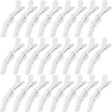 Pro Hair Clips for Styling 24 Pack Large White Alligator Clips for Women