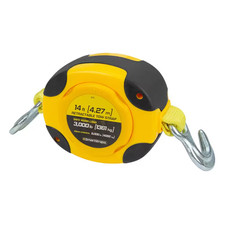 14 Ft. 3000 Lb. Working Load Limit Yellow Retractable Tow Rope Strap With Hooks