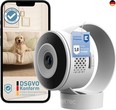 Cam Lite - 3MP Haustierkamera Hundekamera mit App [OHNE ABO-Falle] - Katzen