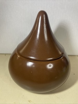 Hershey Kiss Ceramic HFC 2004 lidded bowl Canister Trinket Box Candy Dish Stash