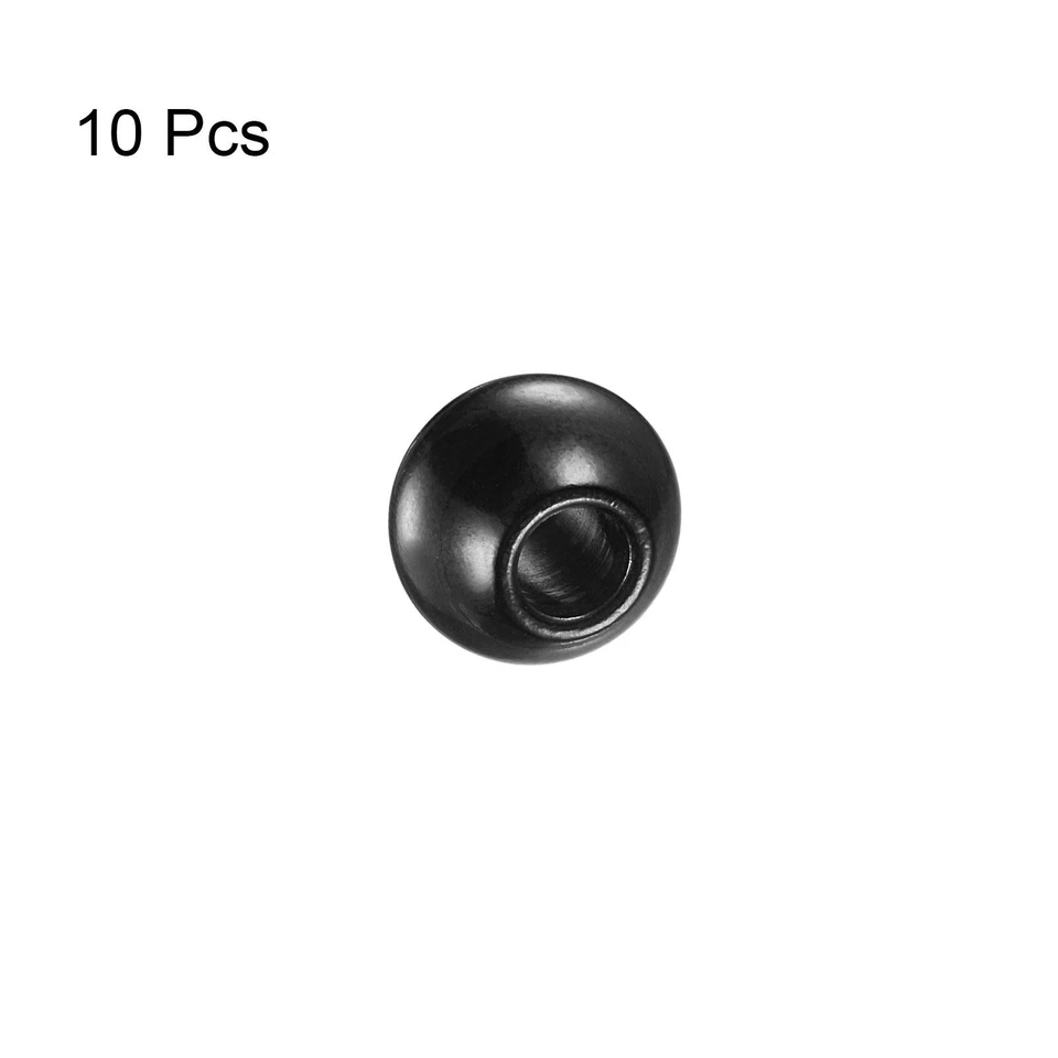 Cuentas de 10 mm de acero inoxidable de 4 mm de diámetro de agujero para manualidades hágalo usted mismo negras Foto 3 de 4