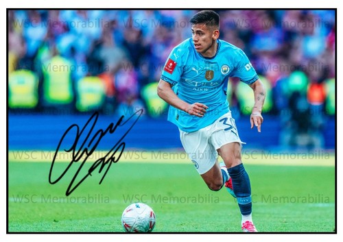 11640. Claudio Echeverri Signed Pictures (A4 Prints) Man City Girona Leverkusen