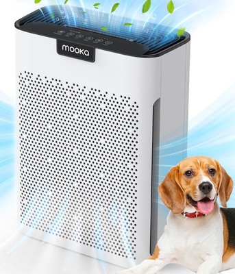 Air Purifiers for Home Large Room 2200 Ft² with Washable Filters, MOOKA HEP