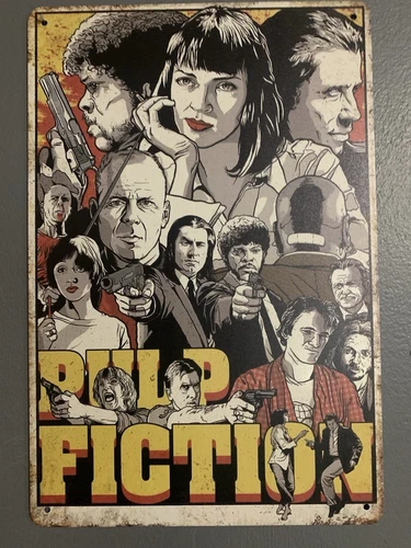 Pulp Fiction Vintage Style Metal Tin Sign