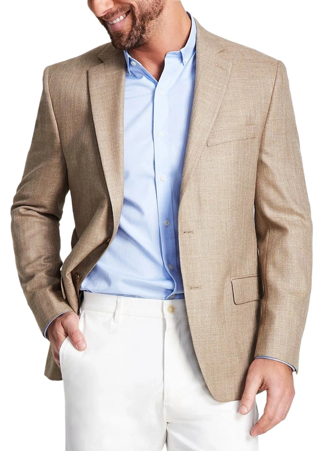Michael Kors Men's Classic Fit Solid Sport Coat Tan 40 R