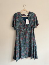 New RRP£65.95 Seasalt Cornwall Wilsey Ditsy Floral Flared Sleeves Dress Size 12