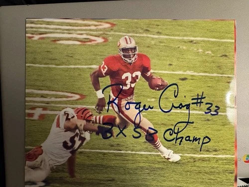 Roger Craig signed 8x10 photo Superbowl San Francisco 49ers autographed RB