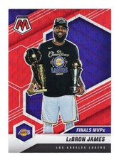 LeBron James 2020-21 Panini Mosaic Red Wave Prizm SP Parallel Finals MVPs