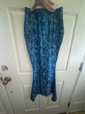 Justice Girl s Swim Suit Beach Mermaid Tail Cover Up Skirt Blue Simmer- SIZE L