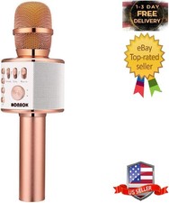 Wireless Bluetooth Karaoke Microphone 3-in-1 Portable Handheld Mic Spe...