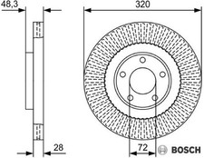2x Bremsscheibe BOSCH 0986479W04 2 Bremsscheiben Vorderachse Vorne für Ford usa