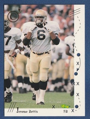 JEROME BETTIS 1993 Classic C3 RC Collectors Club Gold Crown Lasercut #13 Rookie*