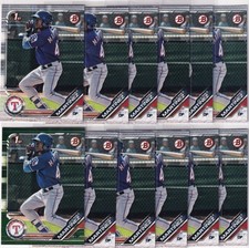 LOT (12) 2019 BOWMAN 1ST RC JULIO PABLO MARTINEZ RANGERS CAMO FIRST ROOKIE - 125