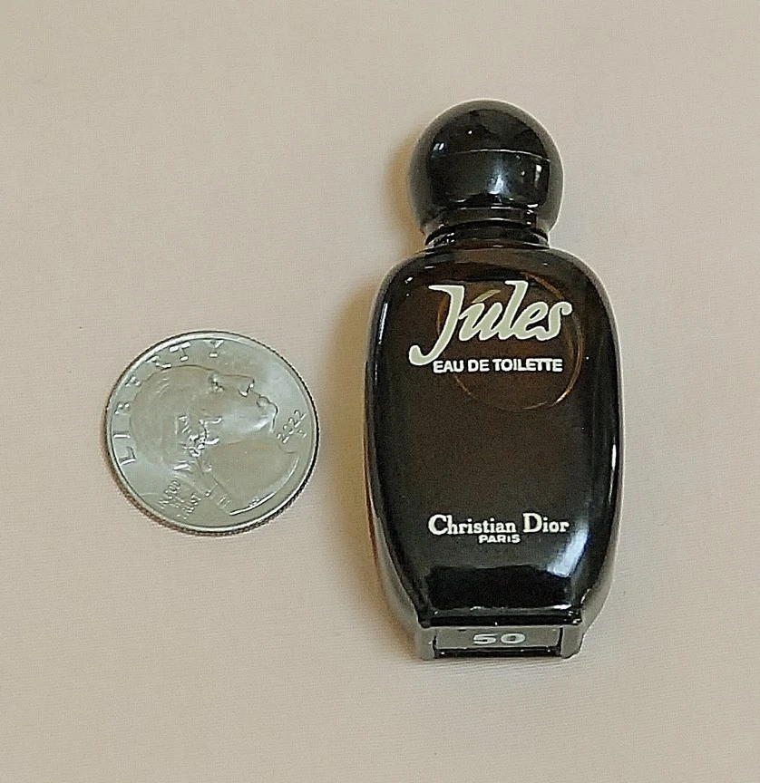 Vtg * JULES by CHRISTIAN DIOR * splash EDT 9 ml .3 oz  OLD VERSION  MINIATURE - Image 3 of 4