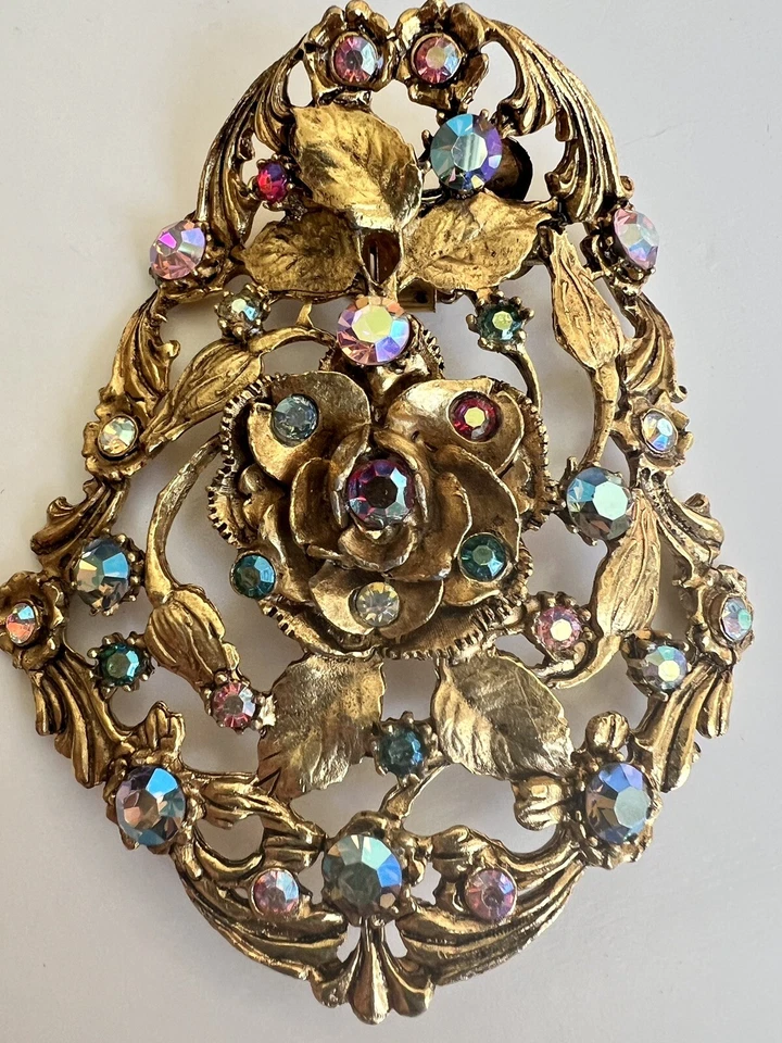 MAGNÍFICOS CLIPS DE ZAPATOS DE PASARELA VINTAGE AURORA BOREAL PEDRERÍA MÚSICA FIRMADA Foto 4 de 4