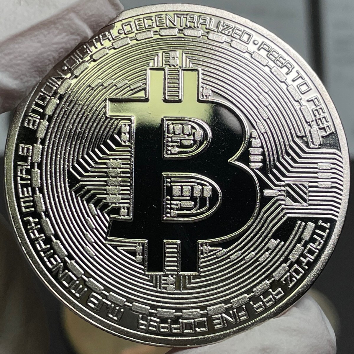 Physical Bitcoin 2013 Commemorative Token Silver Plated .999 Copper Proof  UNC | eBay