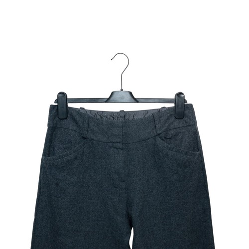 Laura Ashley Dark Grey High Rise Straight Leg Smart Wool Trousers - Size 12 - Picture 8 of 12