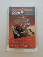 Chef'sChoice  Exact-V Diamond Hone Manual Knife Sharpener 415 Two Stage (Black)