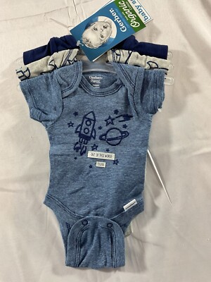 Gerber Pc Short Sleeve Infant Boy Preemie One Piece Organic