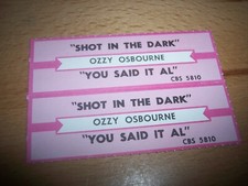 2 Ozzy Osbourne Shot In The Dark / You Said It All Jukebox Title Strips