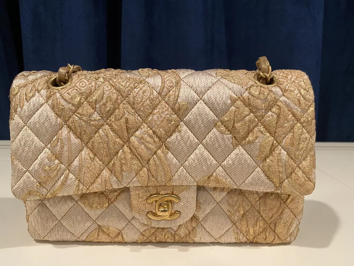 Chanel Medium Flap Bag Gold Ivory Limited Edition eBay