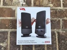 LOTS of Four (4) Cyber Acoustics CA-2002 multimedia desktop computer speakers