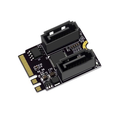 M.2 A+E Key To 2 Port SATA Extende Card M2 To Sata3.0 Expansion Key-A Key-E M.2/