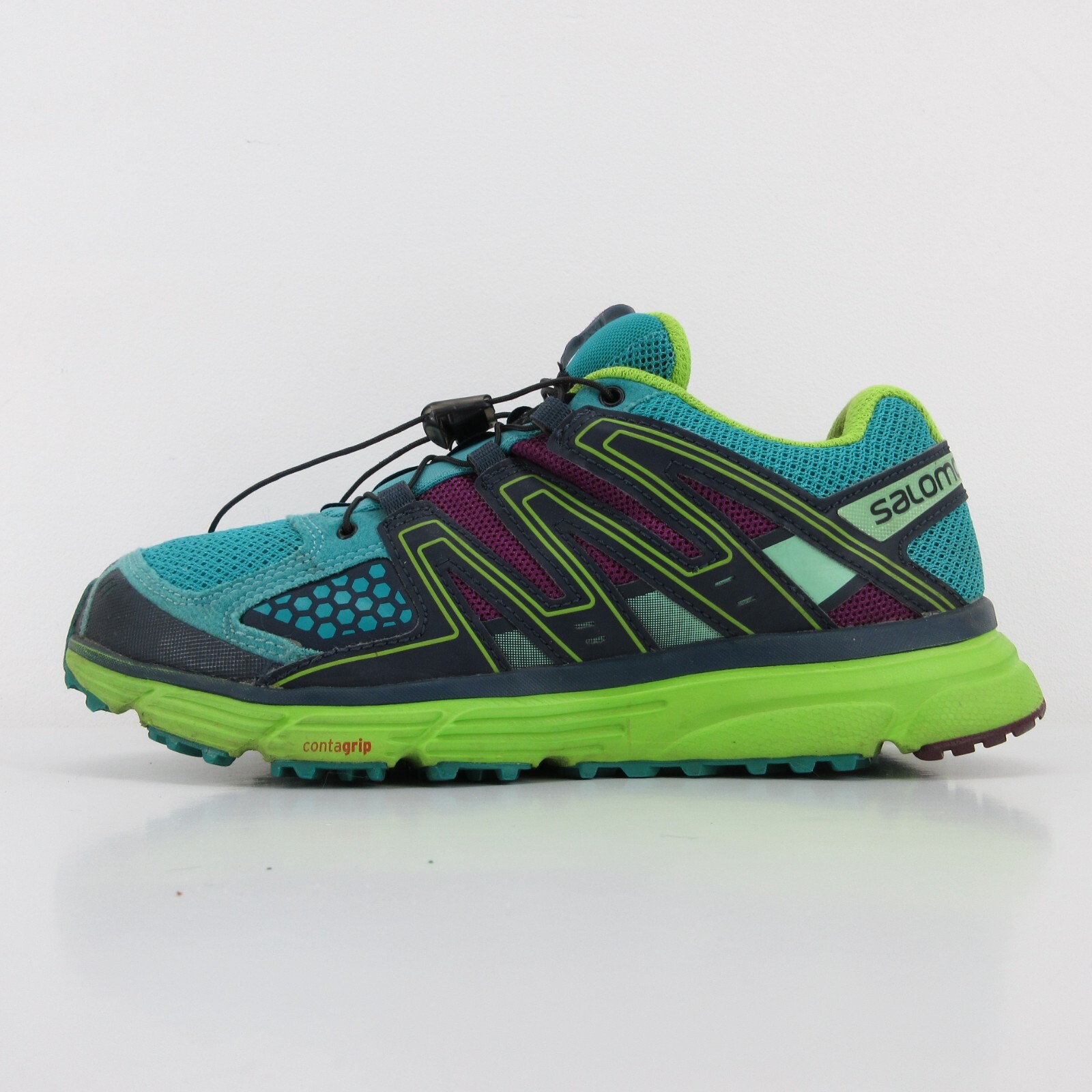 Scarpe da trail Salomon X Mission 3 da donna taglia 8 sneakers da corsa blu verde acqua