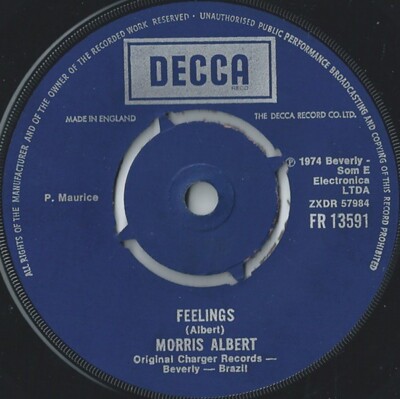 Morris Albert - Feelings (7'', Single, Kno)