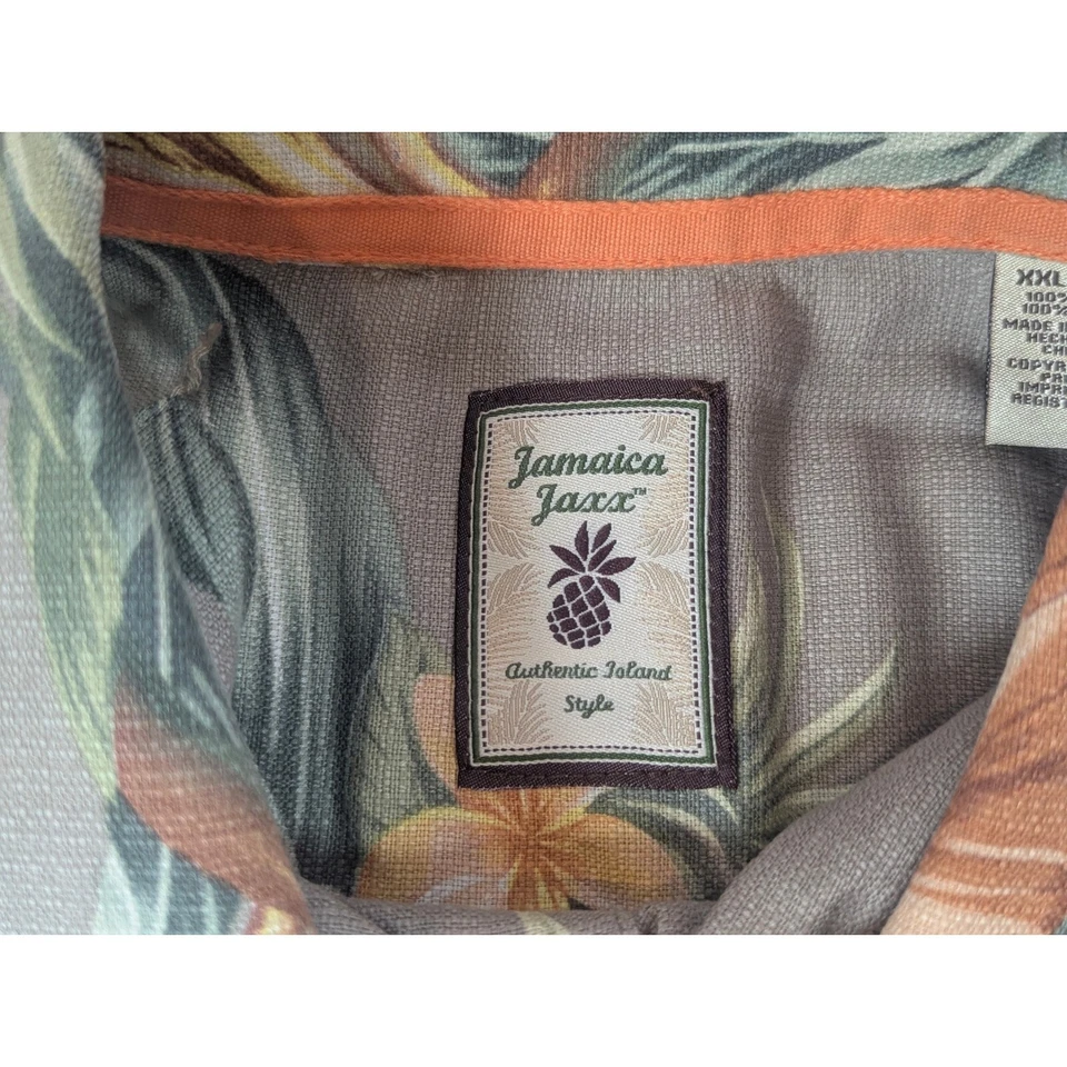 Jamaica Jaxx Floral Hawaiian Shirt Tropical Island Style Button Up XXL - Image 3 of 4