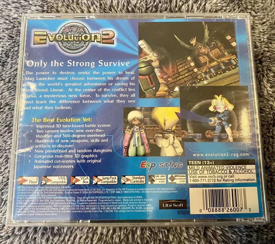 Evolution 2: Far Off Promise (Sega Dreamcast, 2000) Factory Sealed - Image 2 of 3
