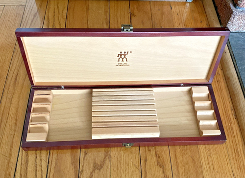 ZWILLING J.A. Henckels 8 Slot Wood Storage Knife Box Empty Replacement Knife Box - 第 1/6 張圖片