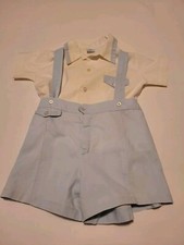 Vintage Handi Panti Overall Short Set Sz XL