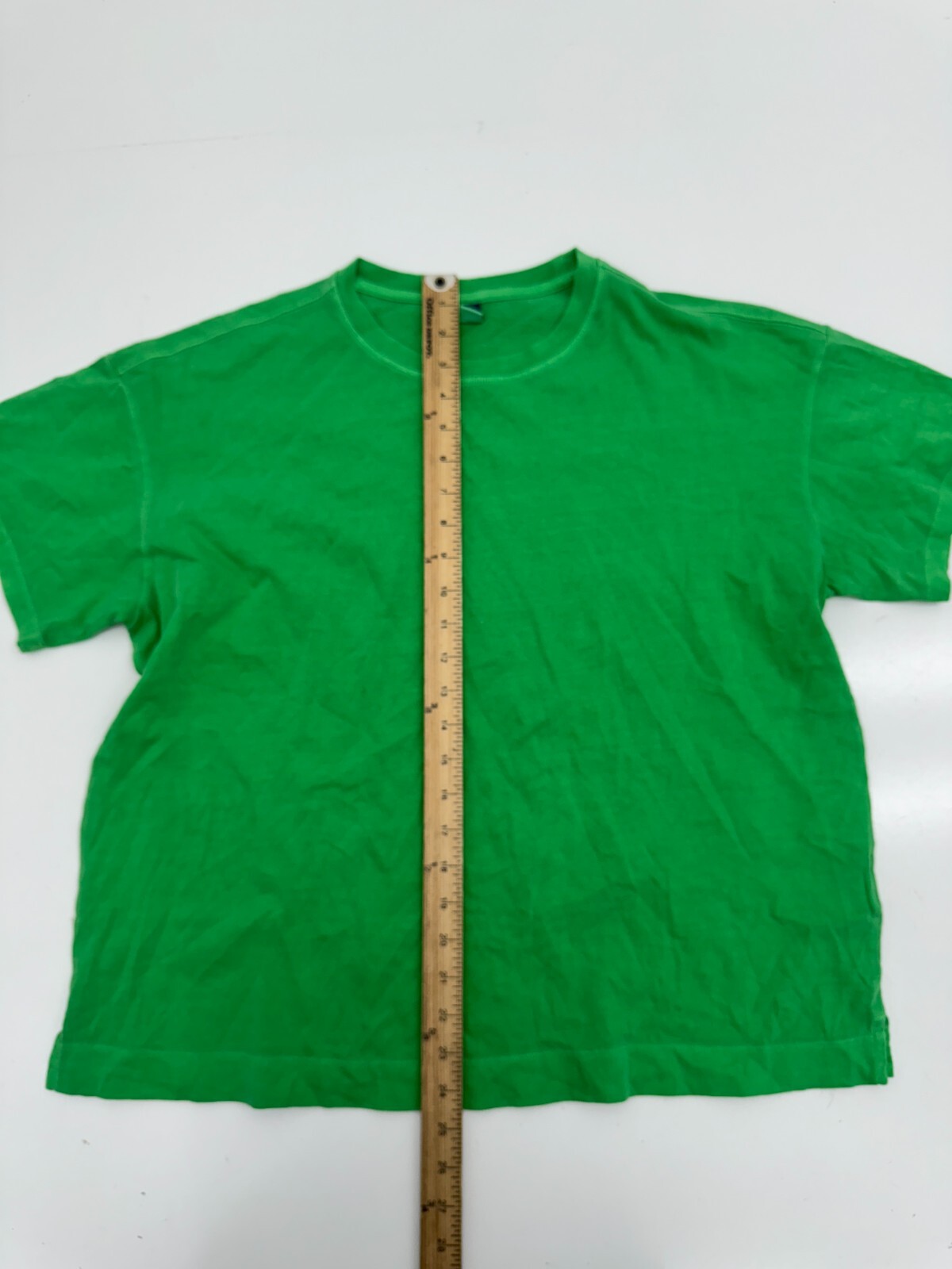 Old Navy Solid Green Basic Short Sleeve Shirt Men… - image 5
