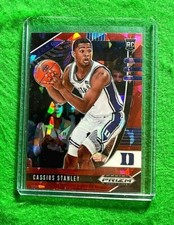 CASSIUS STANLEY PRIZM RED CRACKED ICE ROOKIE CARD JERSEY #2 DUKE RC PACERS 2020 