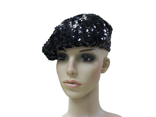 Vintage 20s Flapper Girl Beaded Sequined Casque Helmet Hat Cap USA Womens 23 Antique 20s Flapper Girl Beaded Sequined Casque Helmet Hat  main image 2