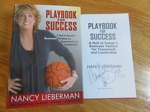 HOFer NANCY LIEBERMAN-CLINE signed PLAYBOOK FOR SUCCESS 2010 1st Ed Book COA