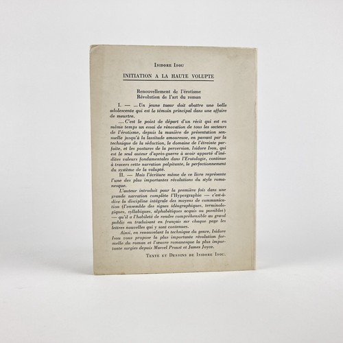 ISIDORE ISOU : INITIATION À LA HAUTE VOLUPTÉ . ESCALIERS DE LAUSANNE, 1960 . EO - Imagen 10 de 10