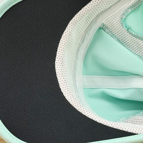 Brooks HVAC Mesh Running Hat Cap, Seafoam, Style 280244, Hook & Loop Strapback - Picture 8 of 10