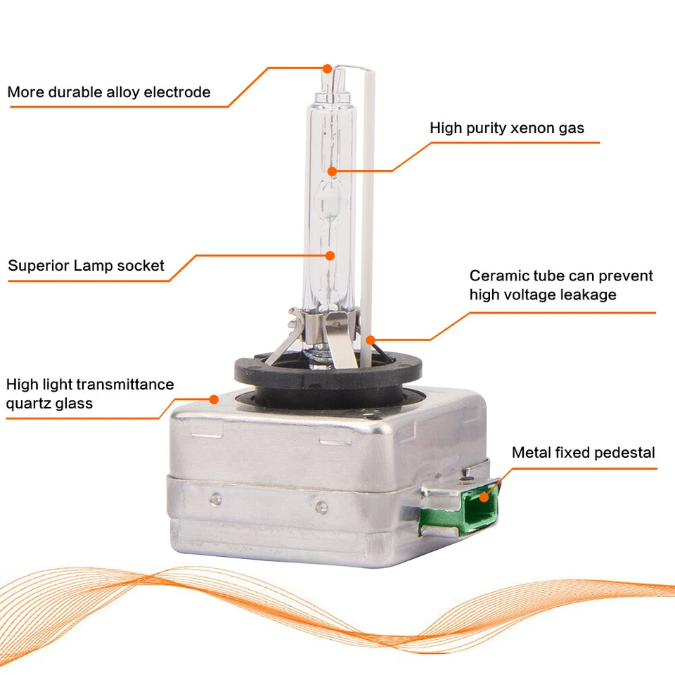 2pcs D3S Factory Xenon Headlight Lamps Bulbs 35w Replacement For Audi 66340 - Image 3 of 4