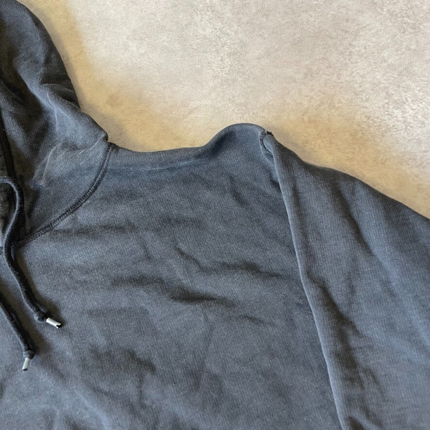 Cole Buxton Hoodie Mens Small Blank Oversized Pull Over Sweatshirt, Washed Black image 3