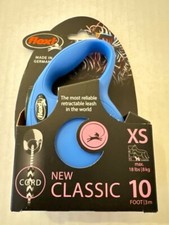Flexi New Classic Retractable Dog Leash, Cord, 10 Ft For Dogs up to 18 lbs