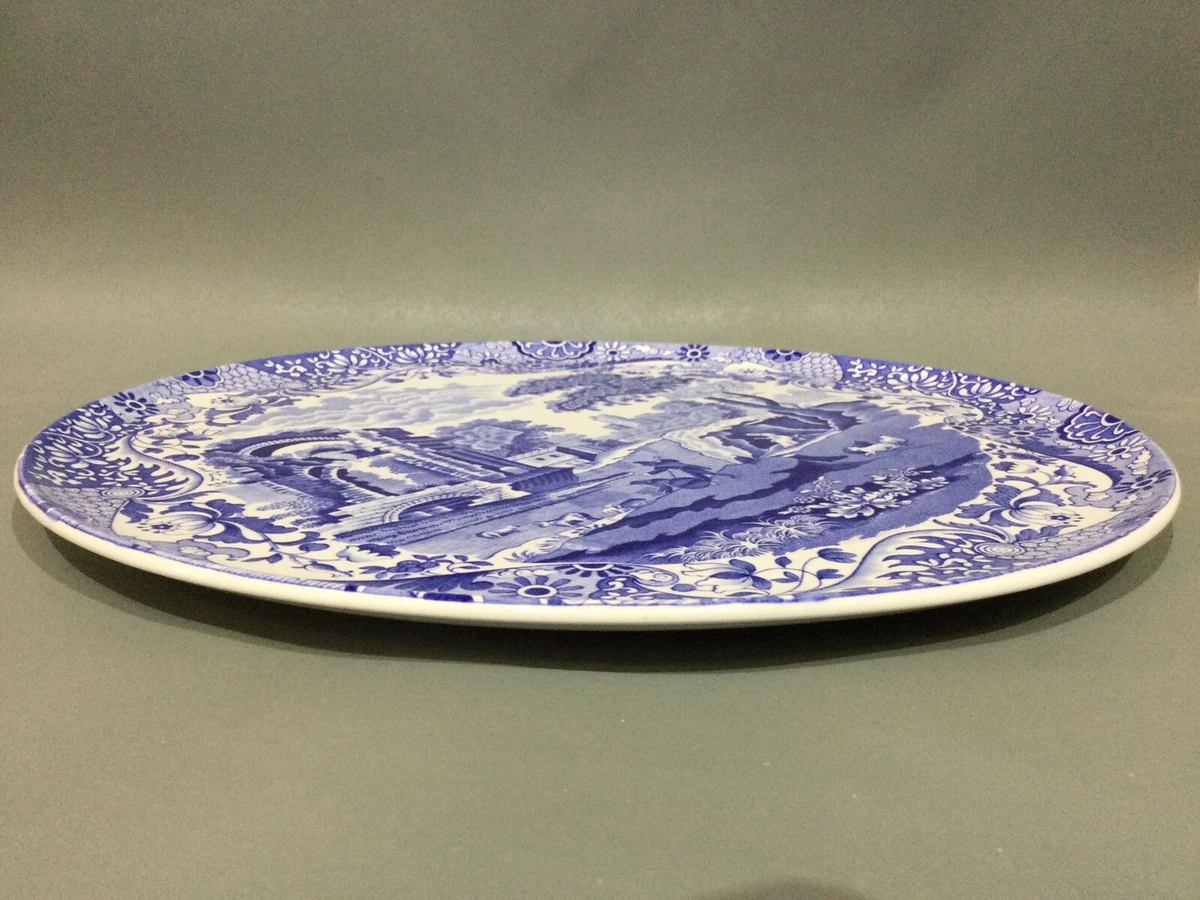 Spode Blue ltalian Large Round Gateau Plate Cheese Platter