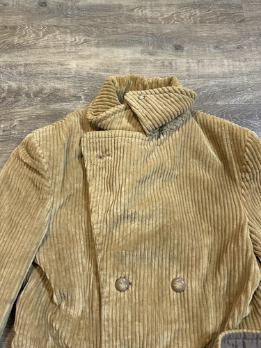 Vintage Corduroy Coat Mens M 40 Brown Button Double Breasted Western Cowboy - Picture 8 of 24