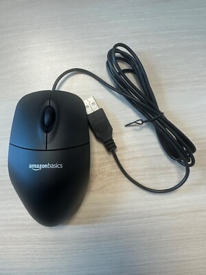 Amazon Basics USB Optische Maus Schwarz